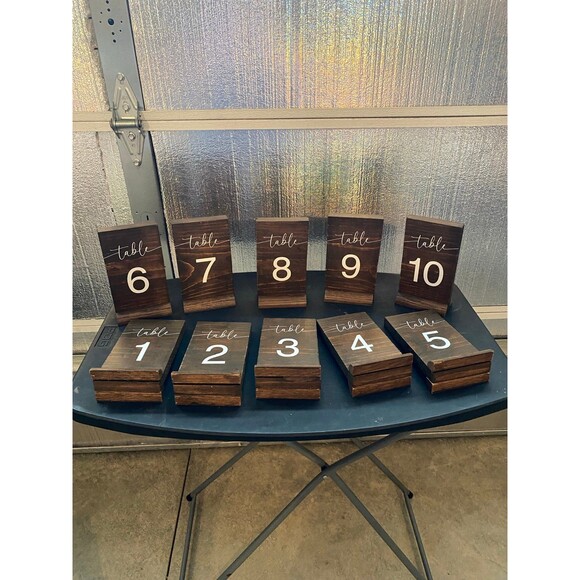 Other - Wooden table numbers 1-10